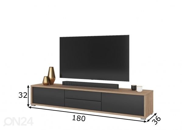 TV-alus 180 cm mõõdud