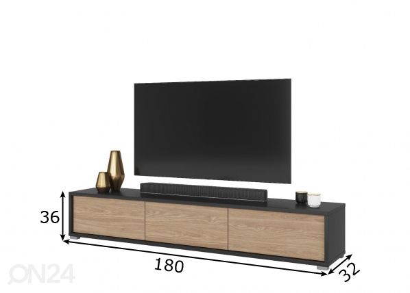TV-alus 180 cm mõõdud