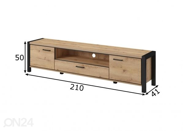 TV-alus 210 cm mõõdud