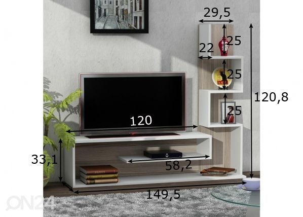 TV-alus mõõdud