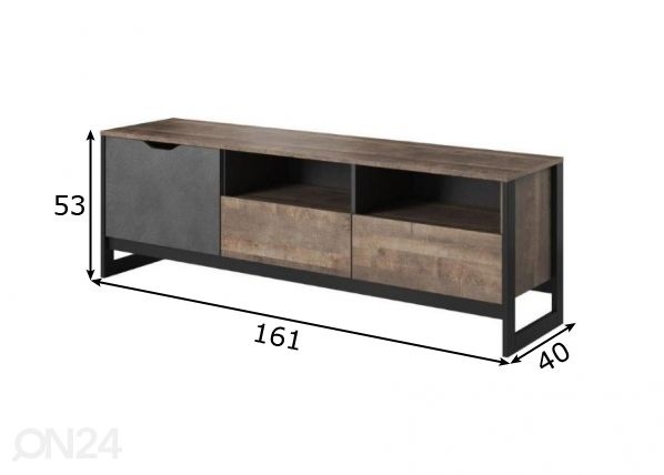 TV-alus Arden 161 cm mõõdud