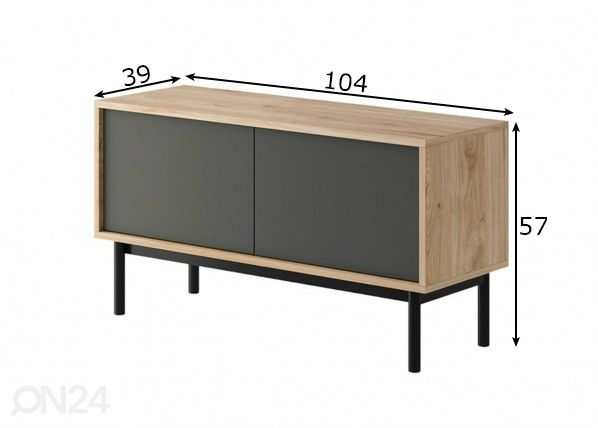TV-alus Basic TV104 mõõdud