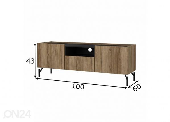 TV-alus Bergen 100 cm mõõdud