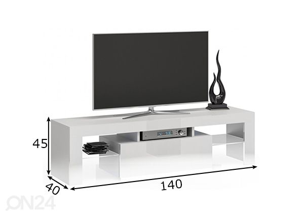 TV-alus Bradley 140 cm mõõdud