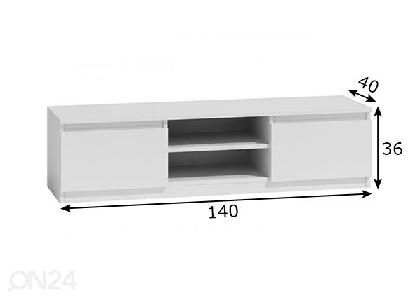 TV-alus Brooklyn 140 cm mõõdud