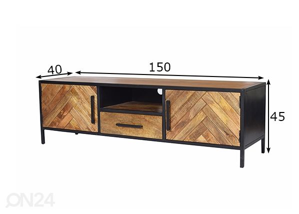 Tv-alus Brooklyn 150 cm mõõdud