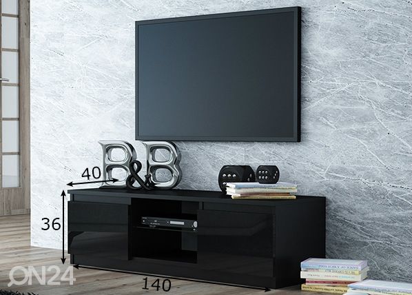 TV-alus Brooklyn Lack 140 cm mõõdud