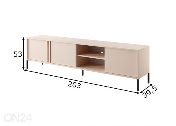TV-alus Dast F 203 cm mõõdud