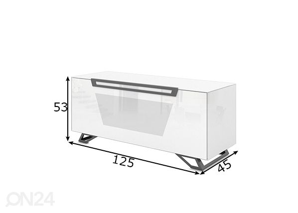 Tv-alus jalgadel Venti 125 cm mõõdud