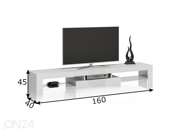TV-alus Kendal Lack 160 cm mõõdud