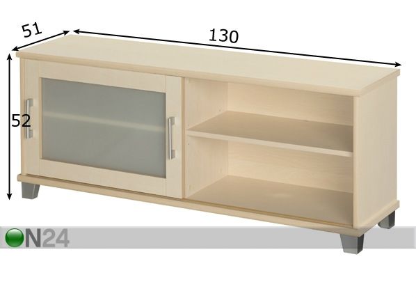 TV-alus Komo mõõdud
