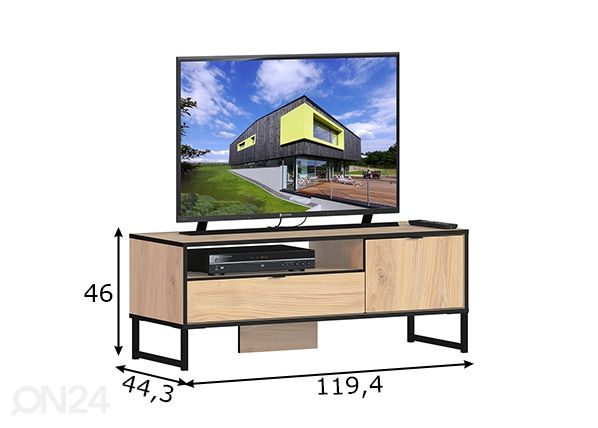 TV-alus Loft, minerva tamm mõõdud