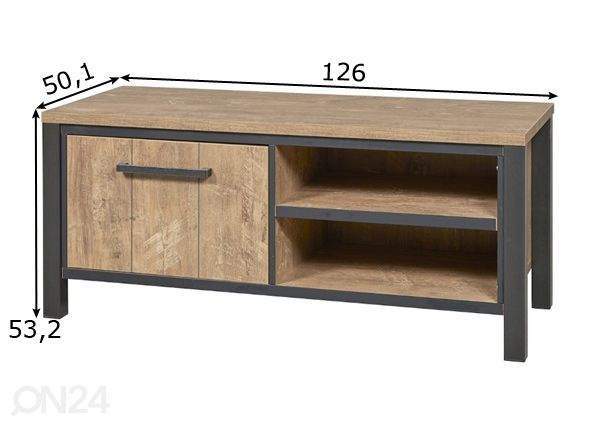TV-alus Lovina 126 cm mõõdud