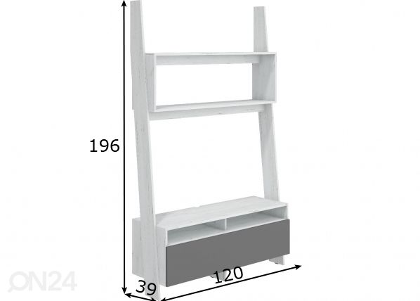 TV-alus Mallow 120 cm mõõdud