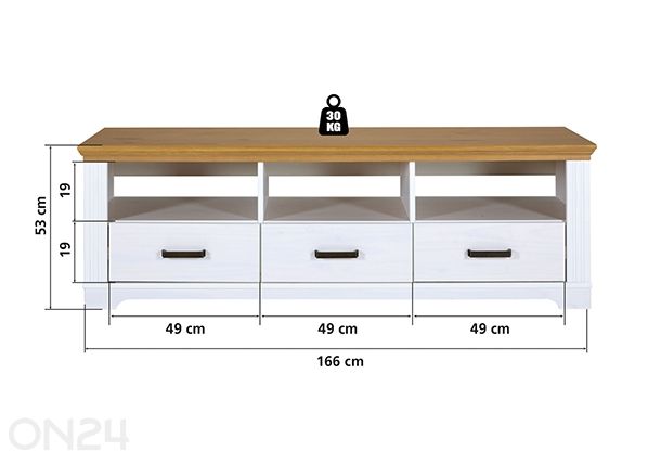 TV-alus Maluno 48x166 cm mõõdud