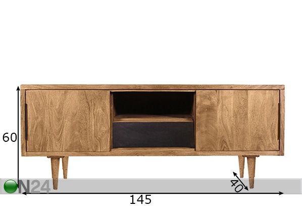 TV-alus Mid Century 145 cm mõõdud