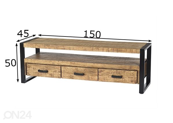 Tv-alus Nairobi 150 cm mõõdud