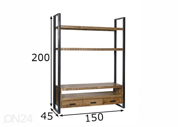 Tv-alus Nairobi 150 cm mõõdud