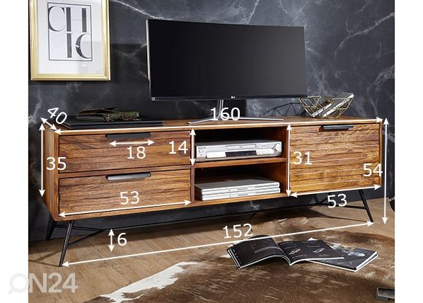 TV-alus Nishan mõõdud