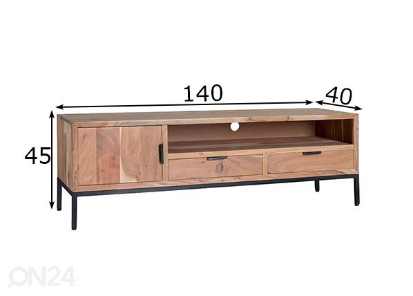 Tv-alus Oslo 140 cm mõõdud