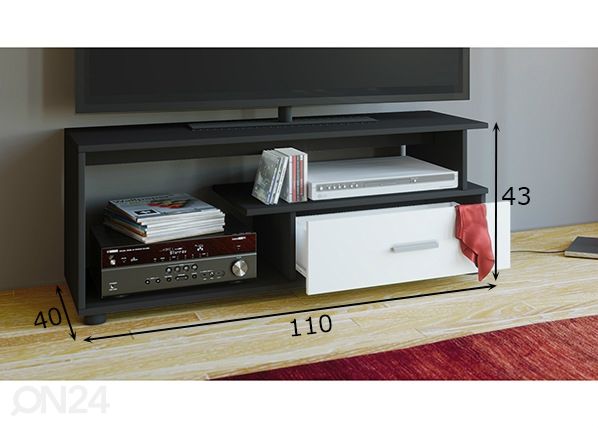 TV-alus Rimini 110 cm mõõdud