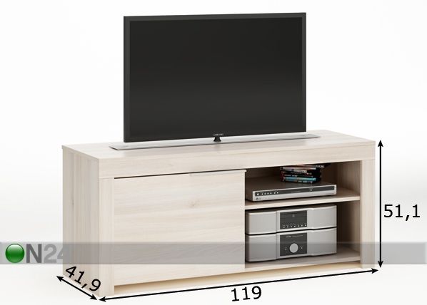 TV-alus Rubis mõõdud