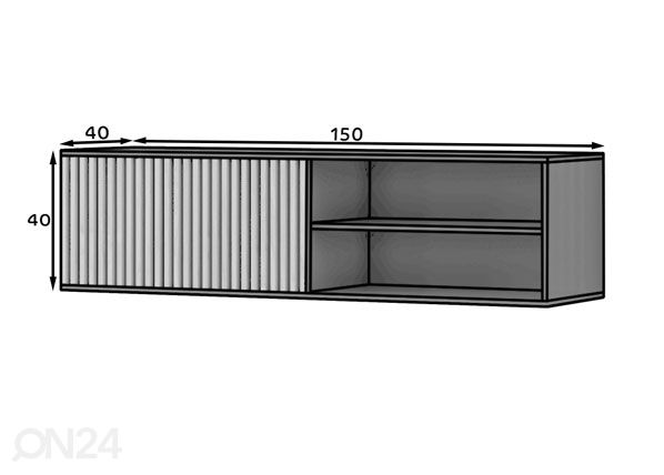 TV-alus seinale 150 cm mõõdud
