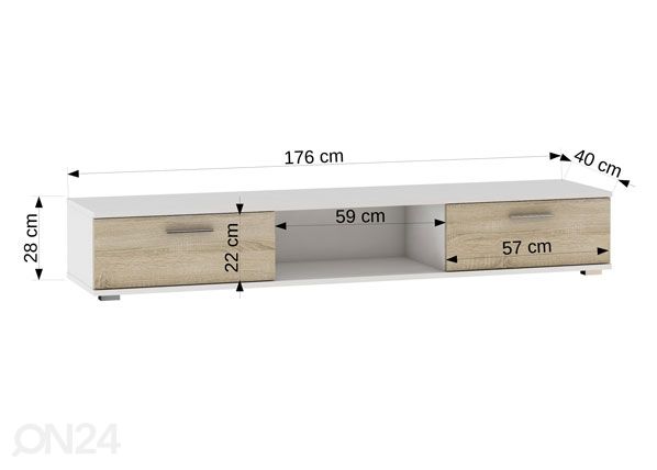 TV-alus sevilla I 176 cm mõõdud