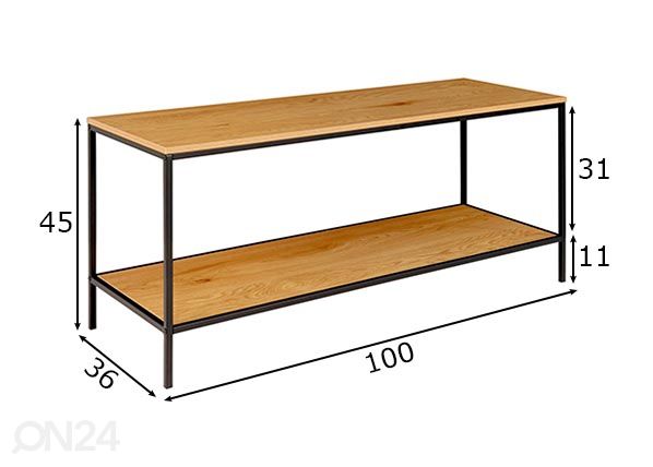 TV-alus Skagen 100 cm mõõdud