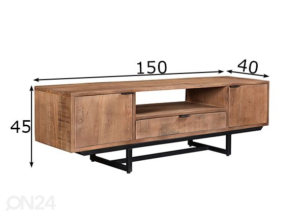 Tv-alus Valdez 150 cm mõõdud