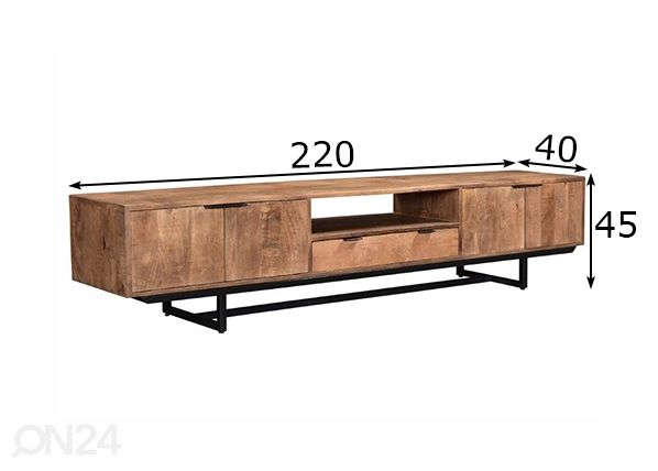 Tv-alus Valdez 220 cm mõõdud