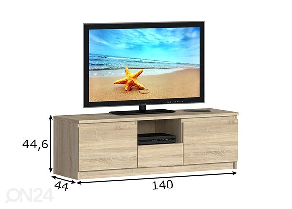 TV-alus Vesta mõõdud