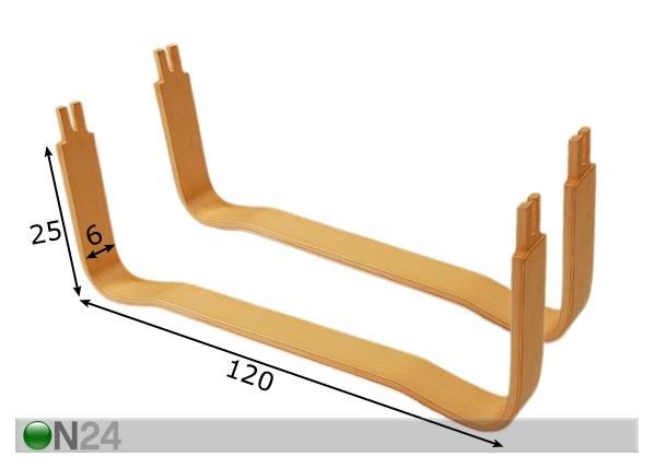 U-jalgade komplekt 120 cm mõõdud