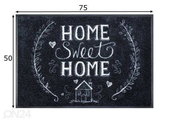 Uksematt Chalky Home 50x75 cm mõõdud