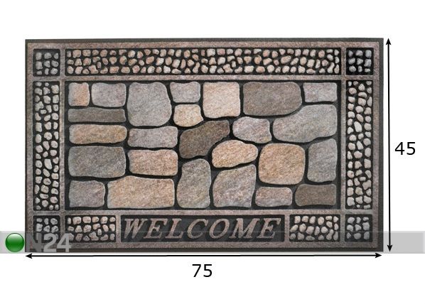 Uksematt Eco Master 45x75cm mõõdud