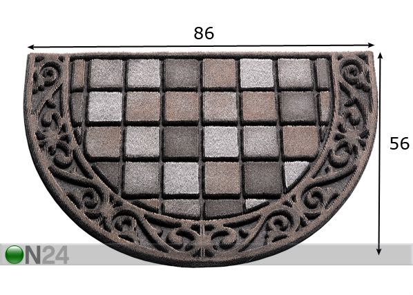 Uksematt Eco Mat 56x86cm mõõdud