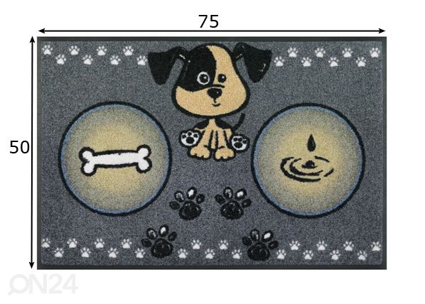 Uksematt Hundemahlzeit 50x75 cm mõõdud
