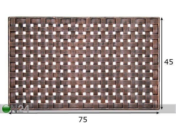 Uksematt Steel mõõdud