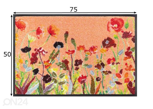 Uksematt Wildflowers 50x75 cm mõõdud