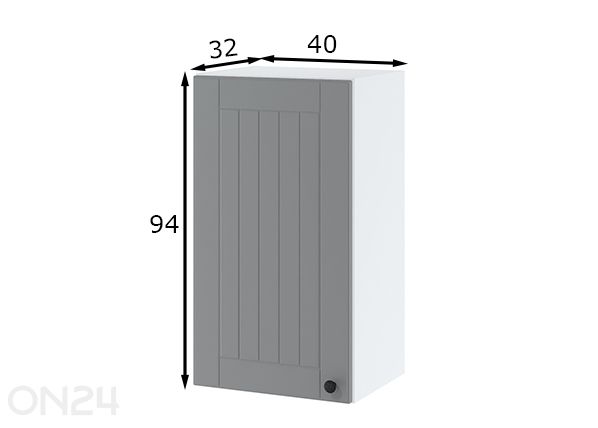 Ülemine köögikapp 40x94 cm mõõdud