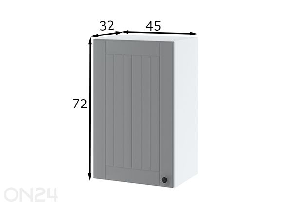 Ülemine köögikapp 45x72 cm mõõdud