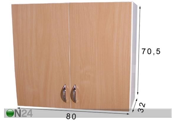 Ülemine köögikapp 80 cm mõõdud