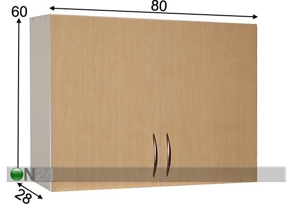 Ülemine köögikapp 80 cm mõõdud