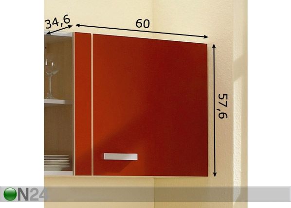 Ülemine köögikapp Bergamo mõõdud
