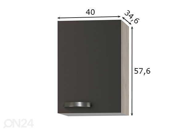 Ülemine köögikapp Faro 40 cm mõõdud
