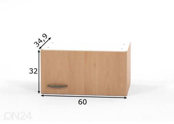 Ülemine köögikapp Klassik 60 cm mõõdud