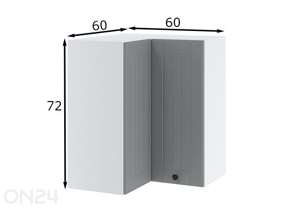 Ülemine kööginurgakapp 60x72 cm mõõdud