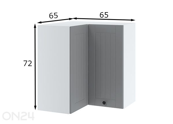 Ülemine kööginurgakapp 65x72 cm mõõdud