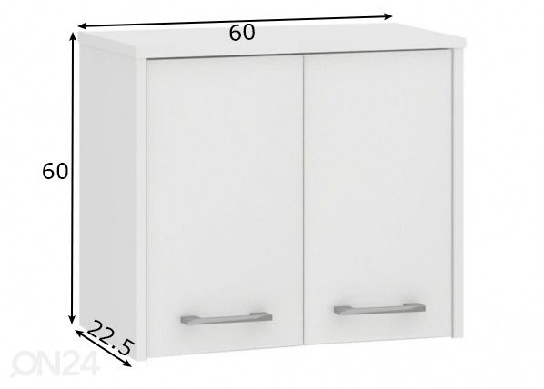 Ülemine vannitoakapp Fin mõõdud