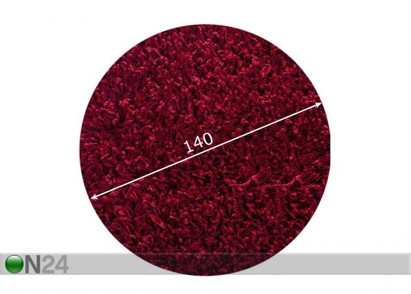 Ümmargune pikakarvaline vaip Ø140 cm mõõdud